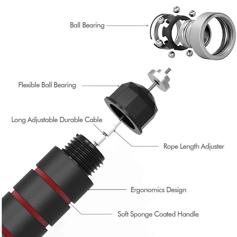 Corda de pular portátil profissional para estudantes esportivos de alta velocidade corda de pular fitness academia exercícios em casa equipamento de fitness para corpo magro