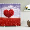 Natural Scenery Waterproof Fabric Shower Curtain Bathroom Curtains With Hooks 180X180Cm Landscape Bath Screen Home Decoration