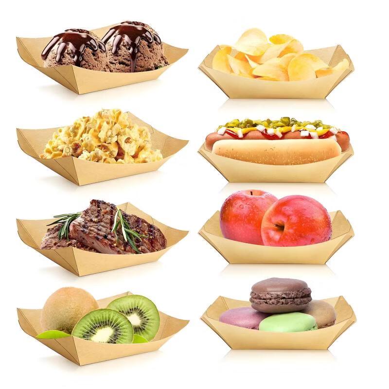 Kraft Paper Disposable Food Boat Tray