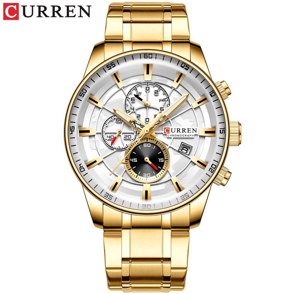 CURREN 8362 Men's Waterproof Six-Hand Business Calendar Watch