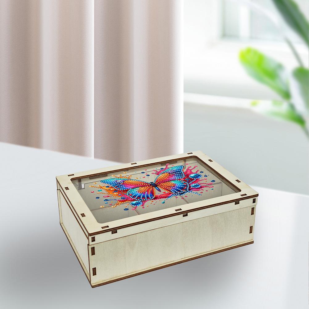 Diamond Painting Storage Box Wooden Box DIY 5D Diamond Painting Jewelry Box Diamond Painting Container Box for Women