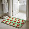 Watermelon Pattern Floor Mat Soft Flannel Absorbent Mat Non-Slip Rug Home Bedroom Bathroom