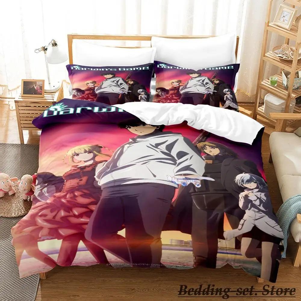 Darwin's Game Bedding Set Single Twin Full Queen King Size Anime Duvet Cover for Adult Kid Bedroom