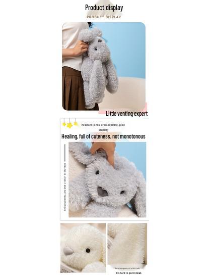 Cuddly Long-Eared Rabbit Plush Toy - Little White Healing Doll for Children