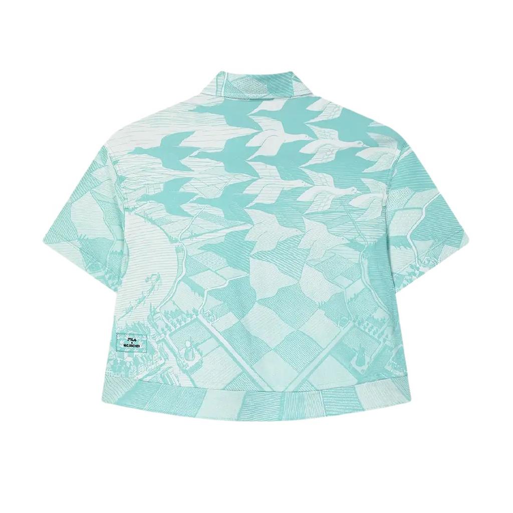 New FILA X M.C.ESCHER SS25 Shirt Women's Blue F11W538402F-ZA