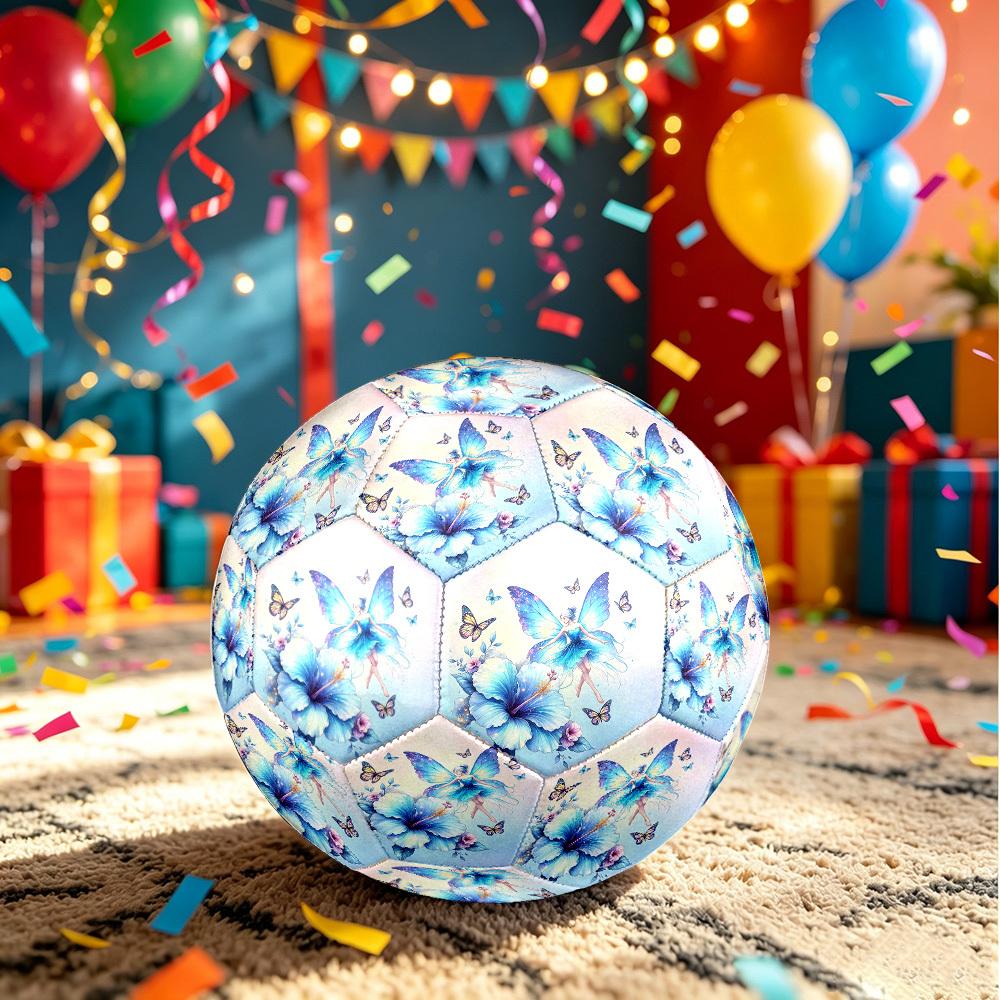 1pc Fairy Garden Size 5 Soccer Ball Professional Match Training Football Indoor &Outdoor Sports Ball Training Ball Lightweight Durable Y93