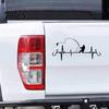 Non Fading Vehicle Decal for Men Fishing Heartbeat Car Sticker Decal, 6.7" X 3.1" Waterproof Vinyl Auto Window No Residue Exterior Body Decoration,