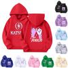 Girl Group Printed Long Sleeve Hoodie Sweatshirt for Girls Casual Everyday Wear