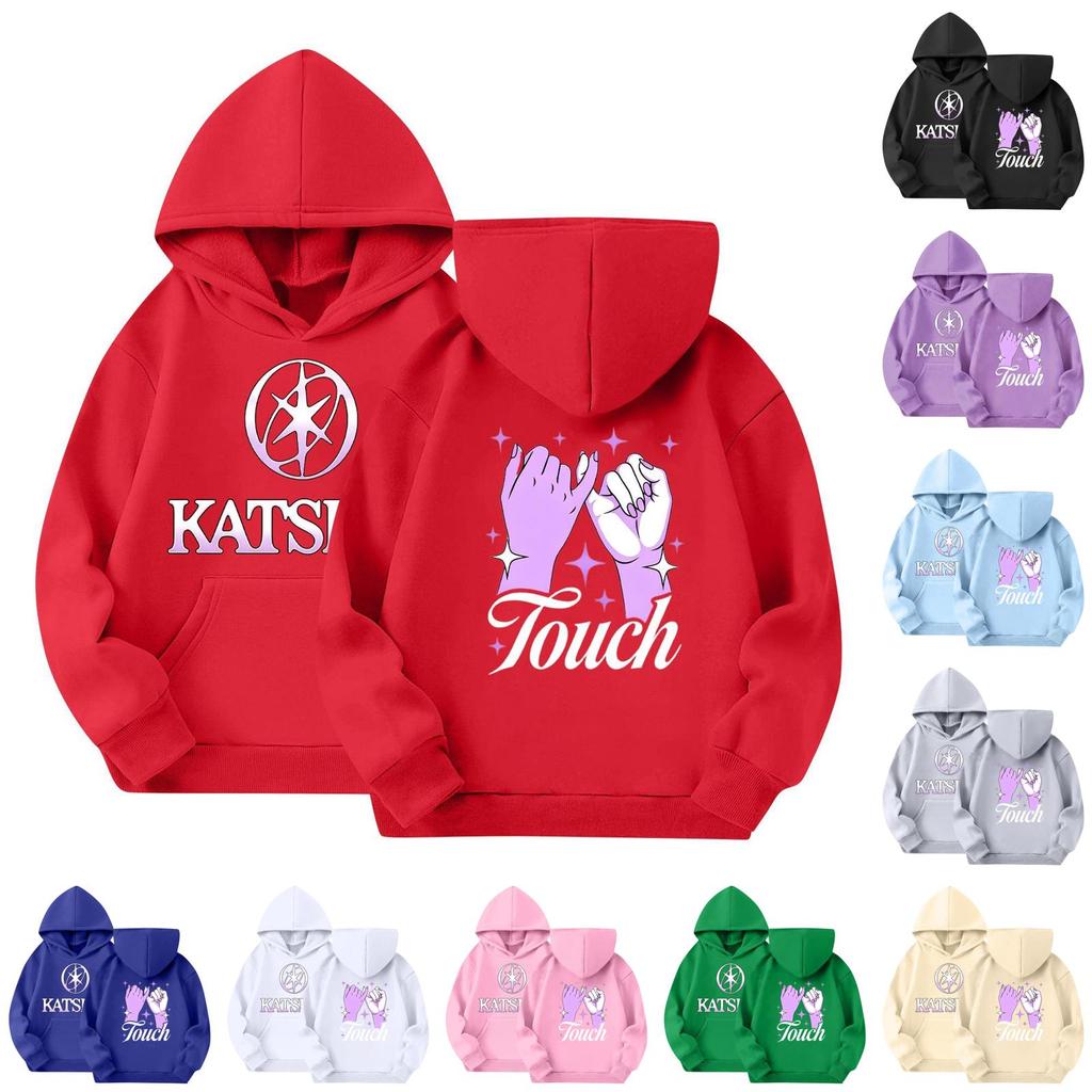 Girl Group Printed Long Sleeve Hoodie Sweatshirt for Girls Casual Everyday Wear