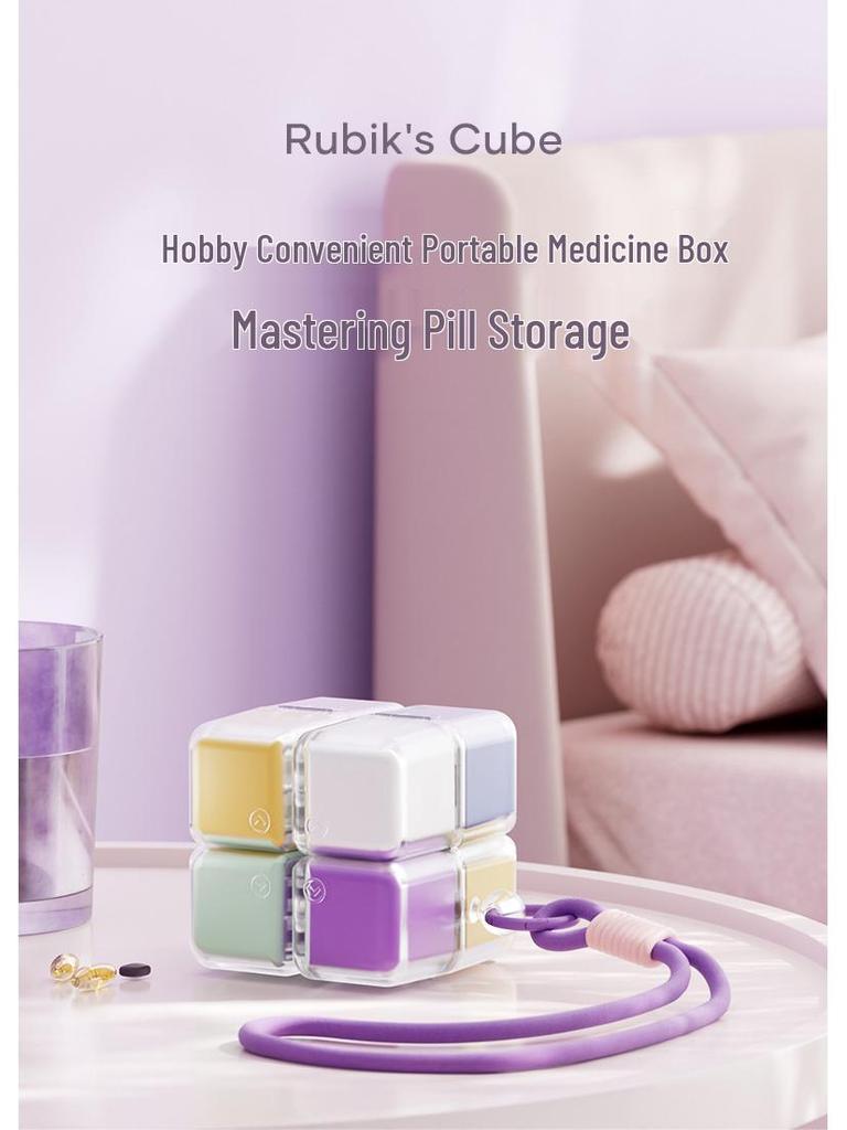 Portable Pill Box Organizer: 7-Day Sealed Dispenser with Large Capacity for On-the-Go Medication