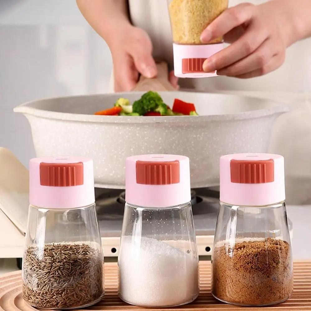 Plastic Metering Salt Bottle Transparent Quantitative Salt Dispenser  Cooking