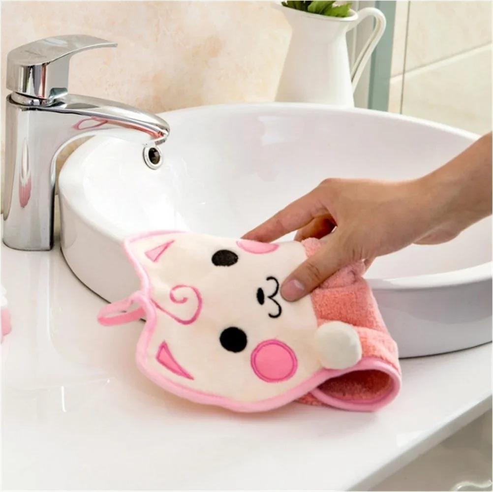 Bathroom Household Cute Cartoon Thickened Towel Kitchen Hanging Water Towel Kitchen Dining Home Tools Accessories Supplies