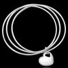 Popular Brands Three Circles 6.5cm Heart Bangle 925 Sterling Silver Bracelets for Women Fashion Party Couple Gifts Jewelry