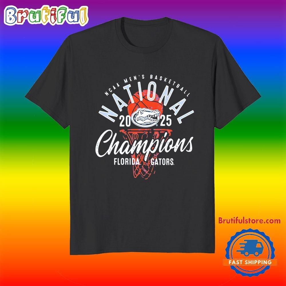 2025 Мужская футболка Florida Gators Баскетбольные Национальные Чемпионы Унисекс Футболка S