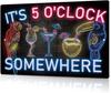 Putuo Decor Es ist 5 Uhr irgendwo Metallblechschild Trinken Neon Heimbar Bier Vintage Schilder für Schlafzimmer Garage Pub Cl