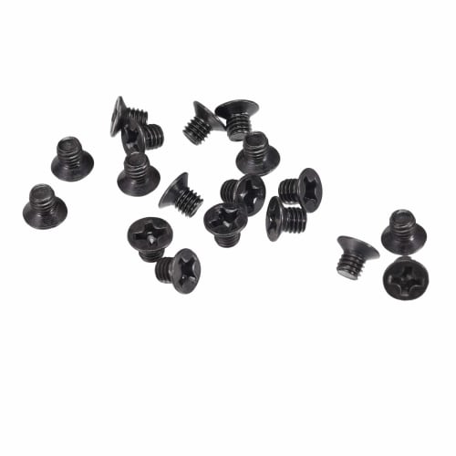 uxcell M3 x 3mm Black Flat Head Phillips Screws Fasteners for Laptops, PCs, TVs, Fans, Audio Switches, 150pcs