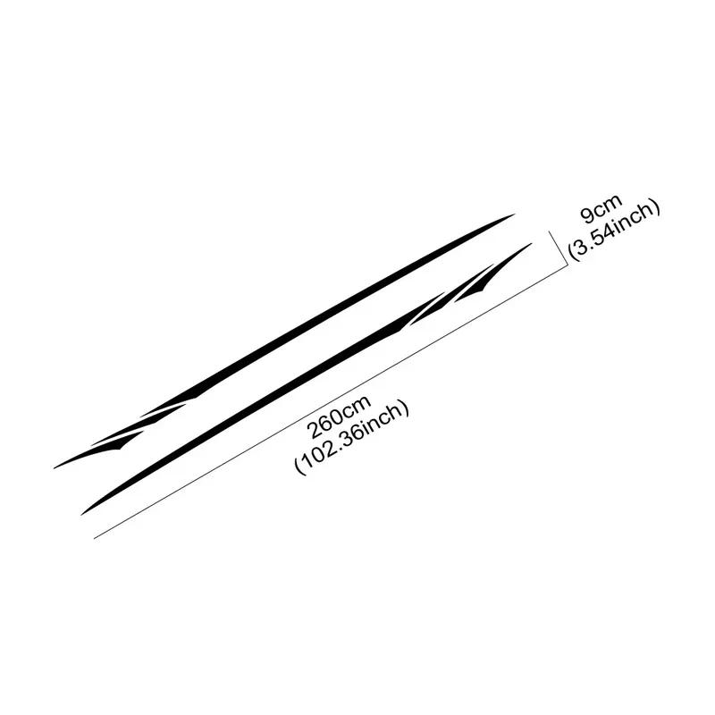 Für Opel Corsa C E F D 2 Stück Auto Seiten Tür Aufkleber Vinyl DIY Modifiziert Sport Racing Streifen Muster Aufkleber Fahrzeug Dekoration