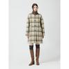 Cc Collect Alpaca Blend Check Half Coat C254msg023