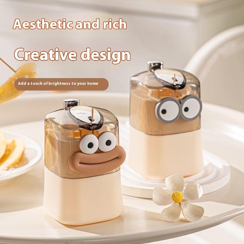 Compact And Stylish Toothpick Storage Box Automatic Pop Up Toothpick Box  Suitable For Home And Living Room
