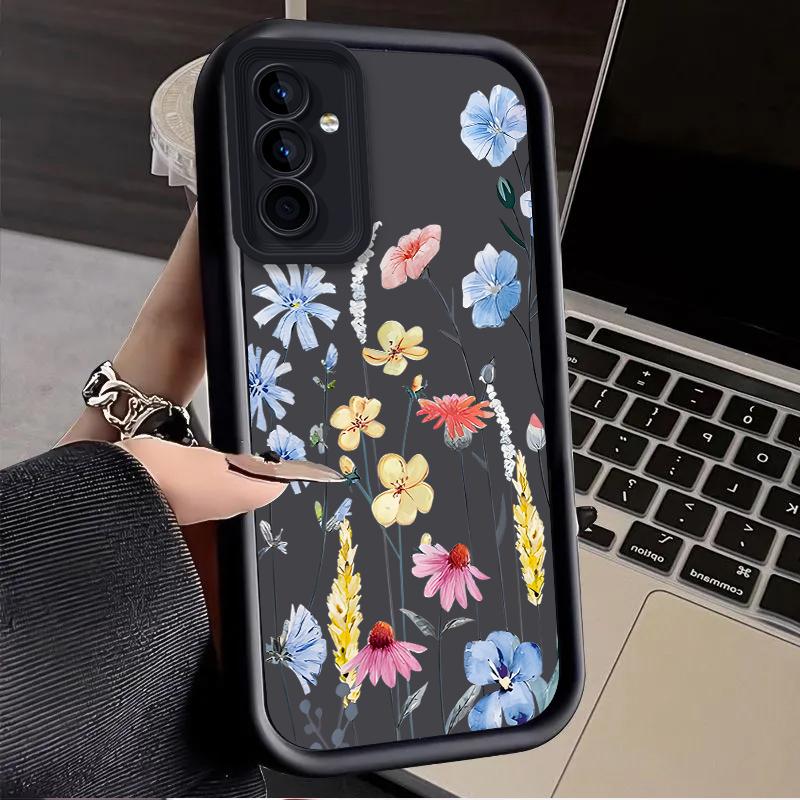 Romantic Flower Print Case for Samsung Galaxy S25 Ultra Plus S24 S23 S22 S21 S20 FE A73 A72 A71 A56 A55 A54 5G A52 A52S 4G Cover