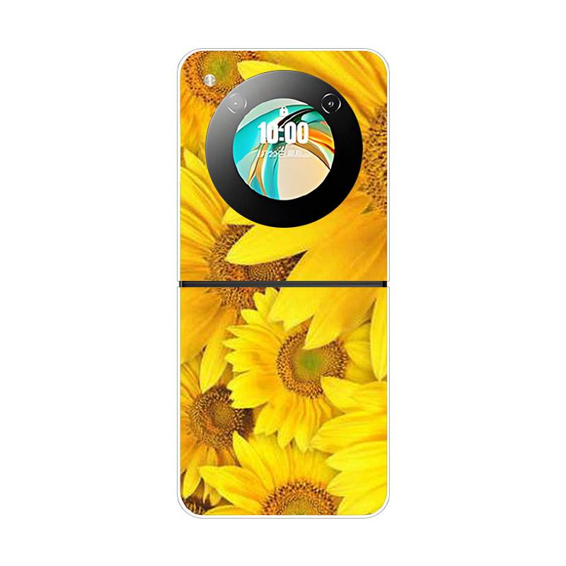 Etui na ZTE Nubia Flip NX724J Modne Malowane Przezroczyste Twarde PC Składane Na ZTE Libero Flip 5G A304ZT Przezroczyste Etui na Telefon Funda