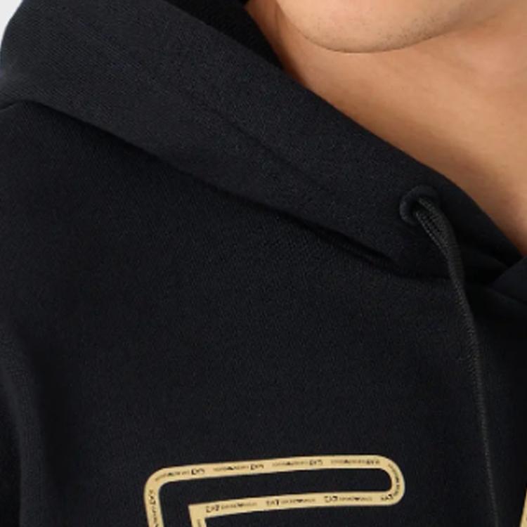 Emporio Armani logo foil-print cotton hoodie 6RPM09-PJSHZ-0208