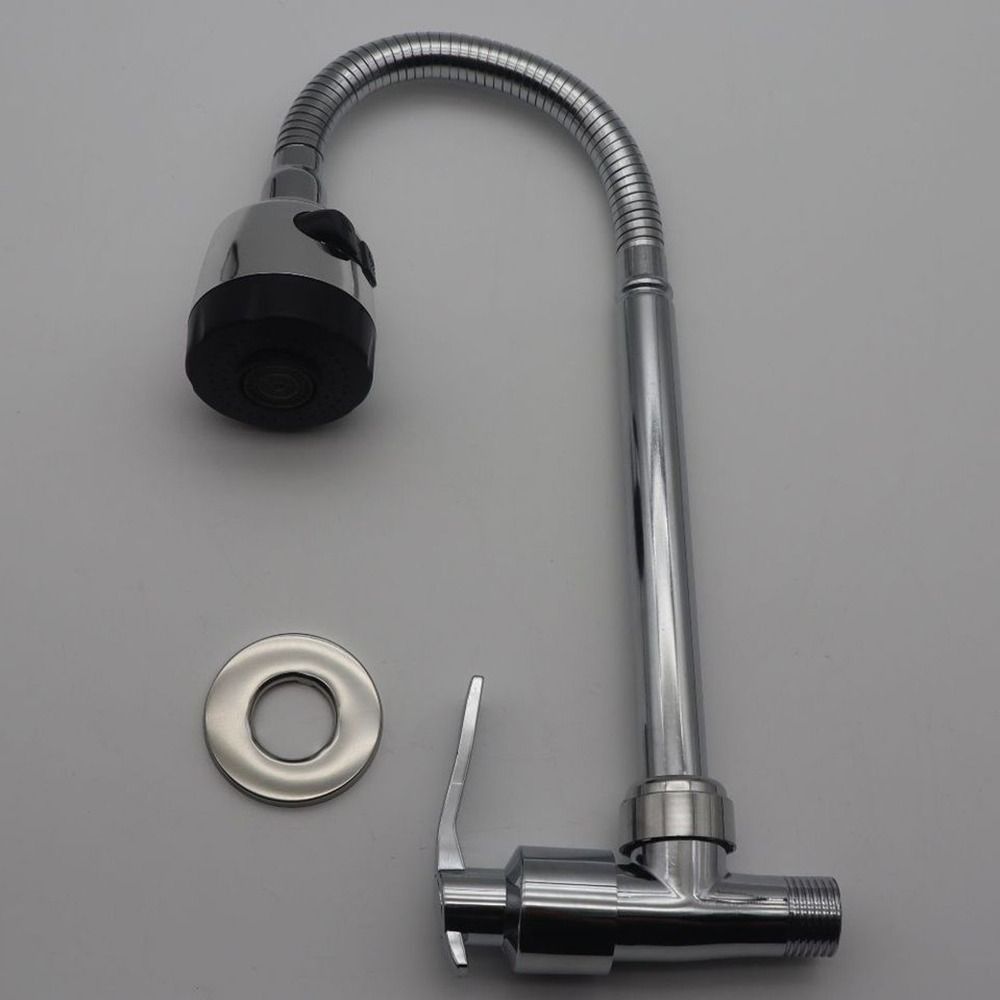 360° Rotating Folding Faucet 2 Modes Kitchen Sink Faucet Wall-Mounted Water Faucet  Laundry Sink