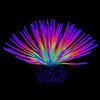 Oursin Boule Arc-en-ciel Imitatif d'Aquarium Ornement Artificiel en Silicone avec Effet Luminescent pour Décoration de Paysage d'Aquarium