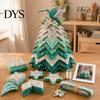 Festive Bird Theme Patchwork Christmas Tree Kit, DIY Quilted Fabric Craft Unique Gift for Crafters Floral Handmade Centerpiece Holiday Home