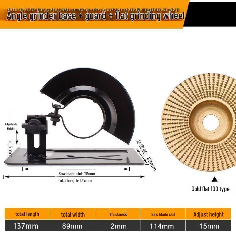 Adjustable Protective Cover for Angle Grinder: Modified Headlight & Portable Bracket