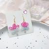 Glass Bead Floral Earrings Lightweight Ear Hooks/Ear Studs Allergy Free Glass Beaded Ear Pendants Handmade Ornament