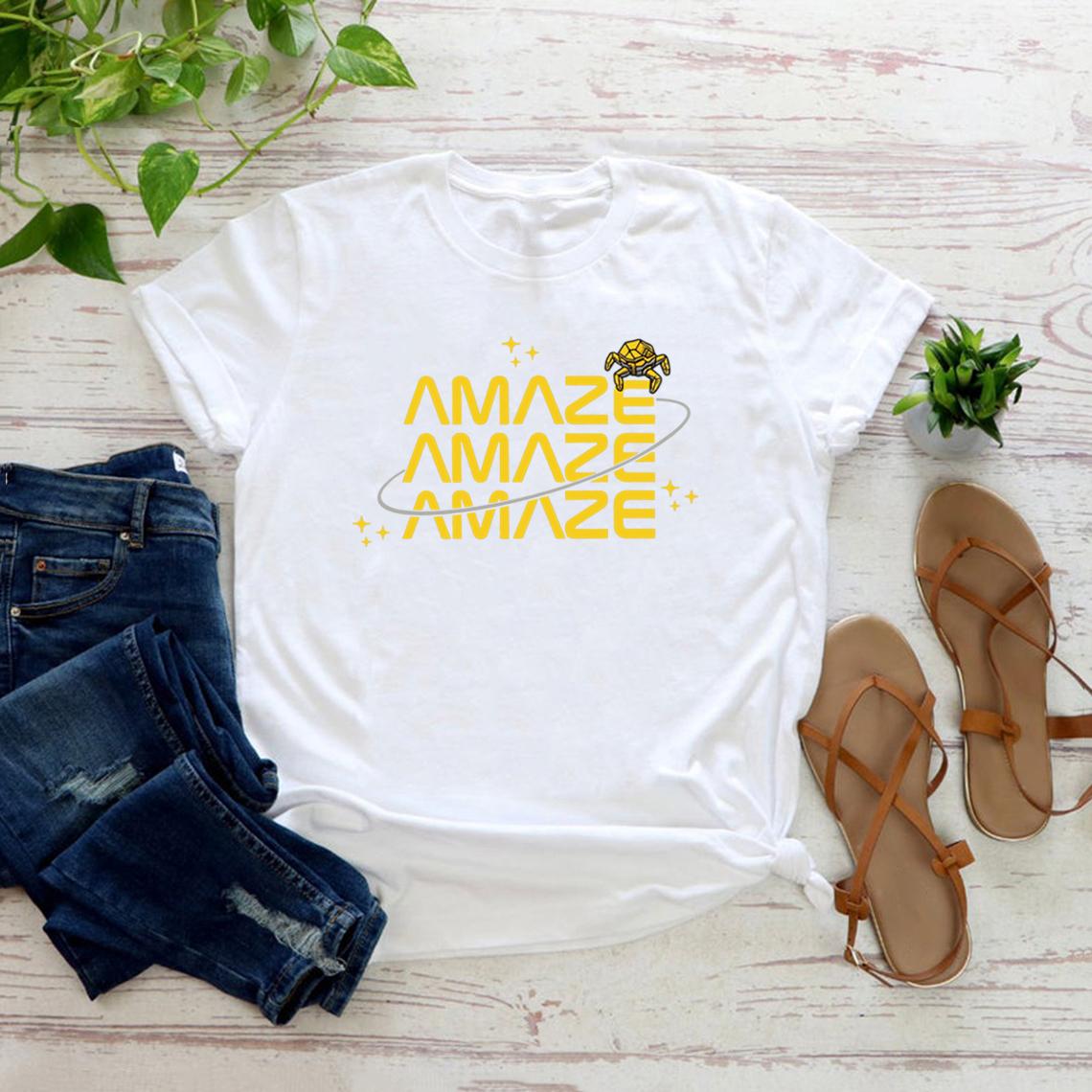 

Amaze Amaze Amaze T-Shirt Project Hail Mary Rocky Shirt Unisex Graphic T Shirts Short Sleeve Casual Tshirt Tops Book Lovers Gift S белый