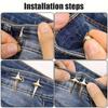 1 Pair Cross Star Metal Jeans Button Snaps Detachable Pants Clips Buttons Pins DIY Waist Tightener Clothing Buckles Sewing Tools