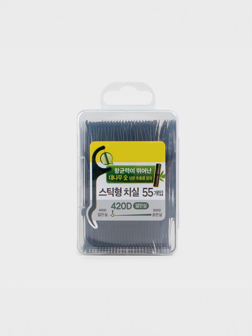 

Black Interdental Floss Picks (55 Pcs, Bamboo Charcoal Thread) 1ea