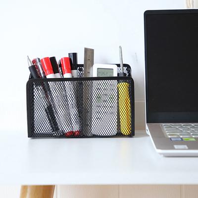 Schreibwaren Mesh Magnetische 2 Grid Halbkreis Stift Schreibwaren Halter Schreibtisch Lagerung Bleistift Rack