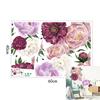 Dubonnet Removable Peony Flower Wall Sticker Living Room Wallpaper Decal Home Art Decor KTY