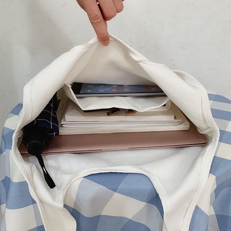 Fashion single shoulder portable large-capacity canvas bag women's bag simple and fresh shopping bag can be