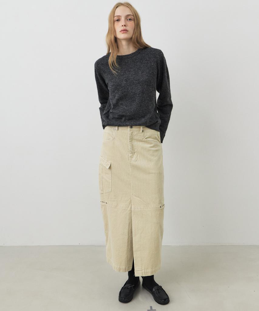 CITYBREEZE Corduroy Utility Skirt_Ivory