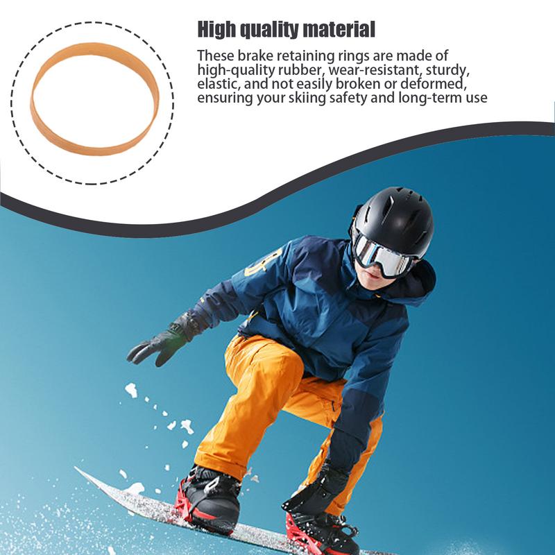 Ski Binding Brake Retainers 30pcs Brake Retainer Bands Rubber Rings Brake Band For Ski Binding Ski Equipment Elasticity Strap