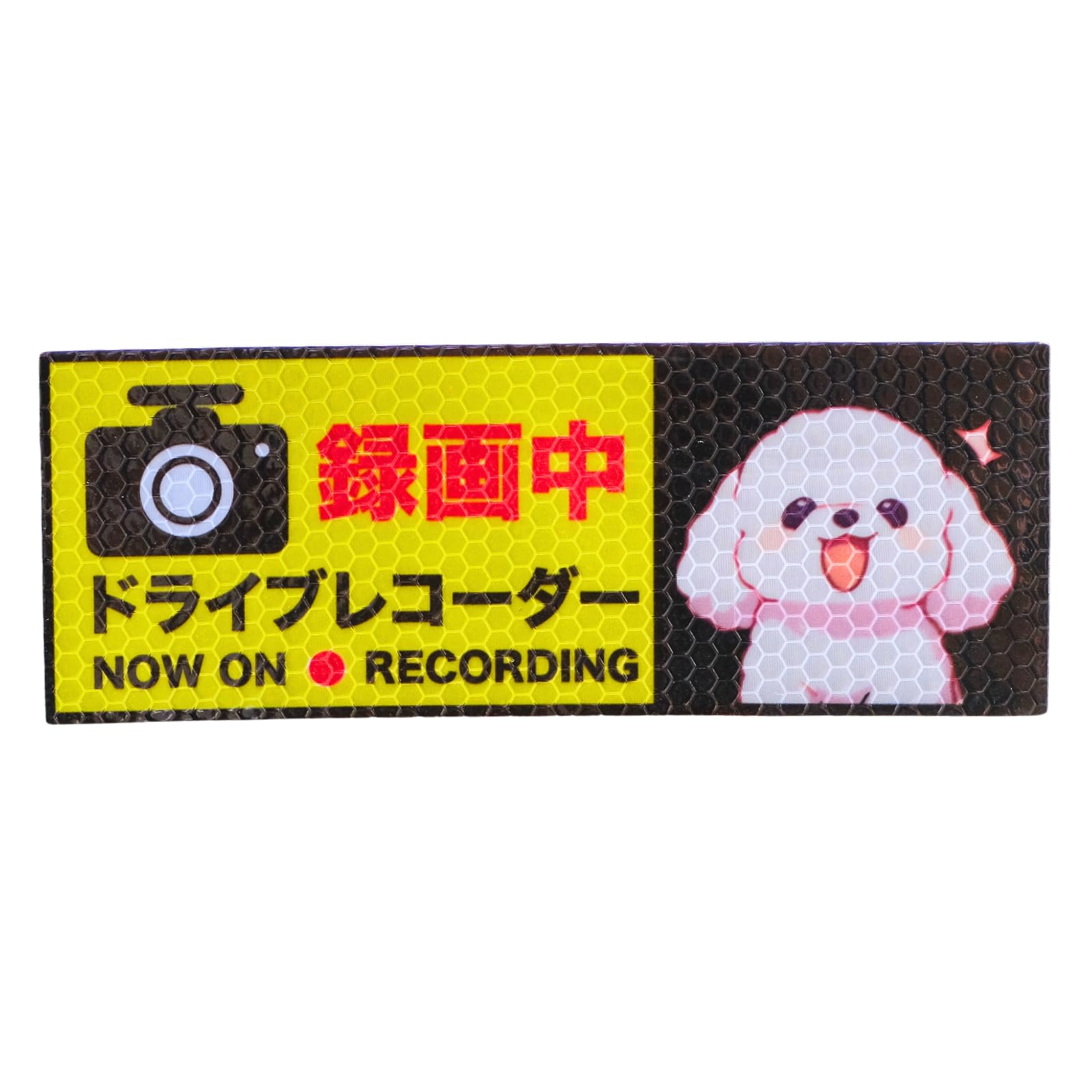 

Ritaverse Poodle Design Dash Camera, Magnetic Sticker for Cars, Cute, Dog Pattern, Retroreflective, Rental 16cm*6cm poodle жёлтый