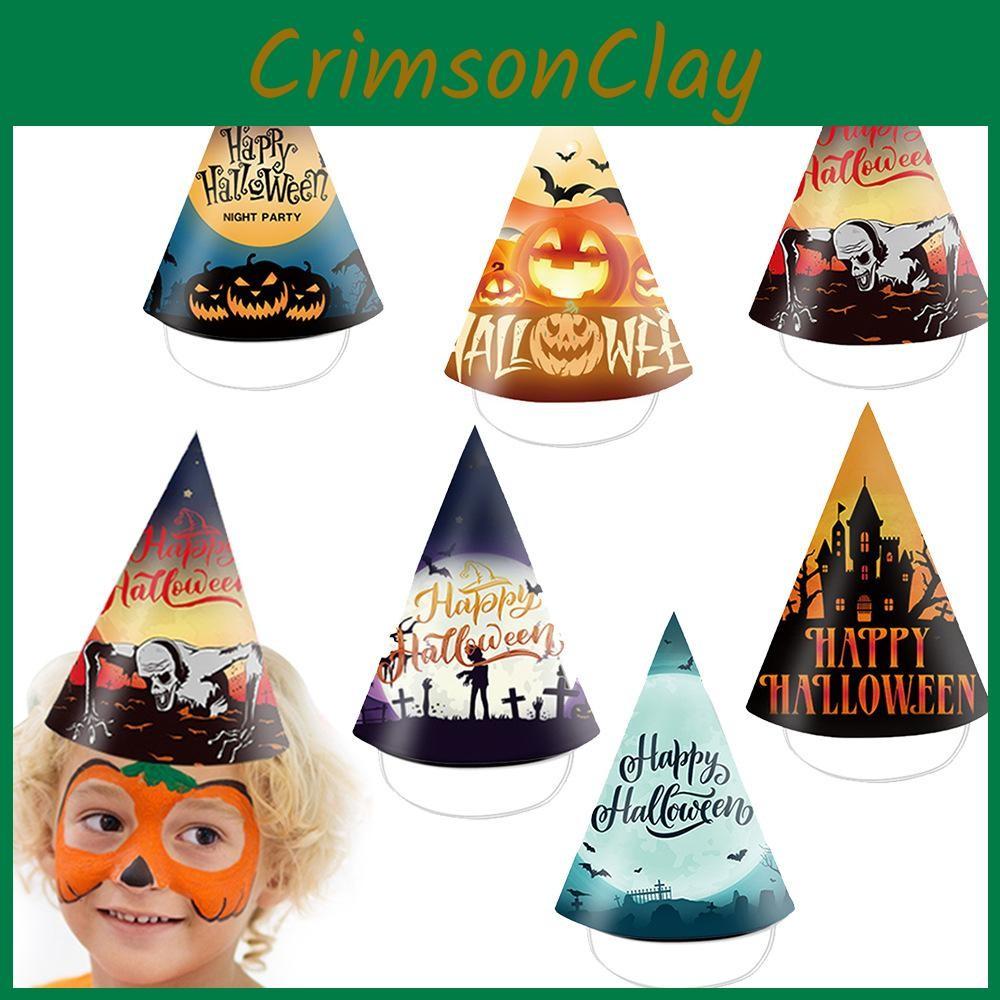 Event Paper Halloween Triangular Hats Set Photo Props And Party Costume Decor