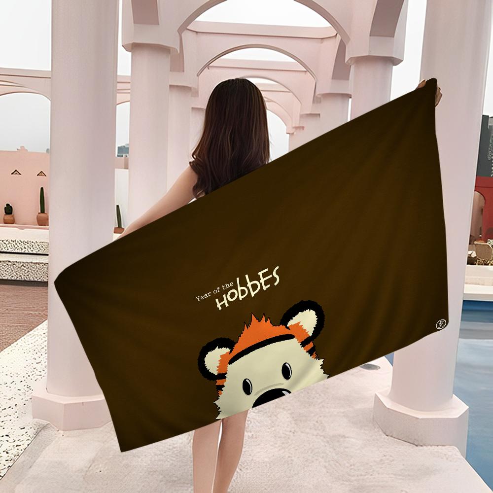 Book C-Calvin and H-Hobbes Big Microfiber Beach Towels Quick Dry Towel Sand Beach Towels Pool Towel for Travel Swim Pool Yoga
