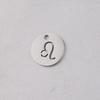 B4838 12mm Zodiac Style Charm 14k Gold Plated Stainless Steel Charm logo Custom Pendant for Jewelry Diy