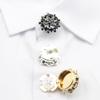 Fashion Bestseller 2 pieces of 22MM Circular Rhinestone Cufflinks, Women's Shirts, Dresses, Sweaters, DIY Handmade Wholesale