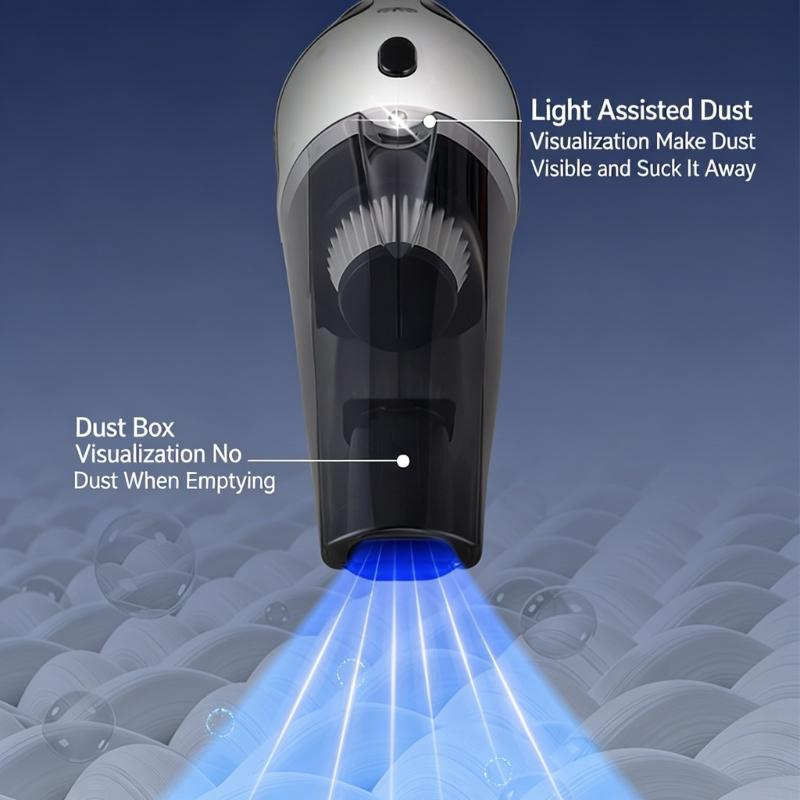 Controlled Handheld Car Vacuum Cleaner with 8000Pa Suction and 6000mAh Battery Wireless Portable