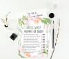 Inkdotpot Who Said it Game Mommy Or Daddy 50 Sheet Fun Baby Shower Game Gender Neutral Floral Party Supply-7407