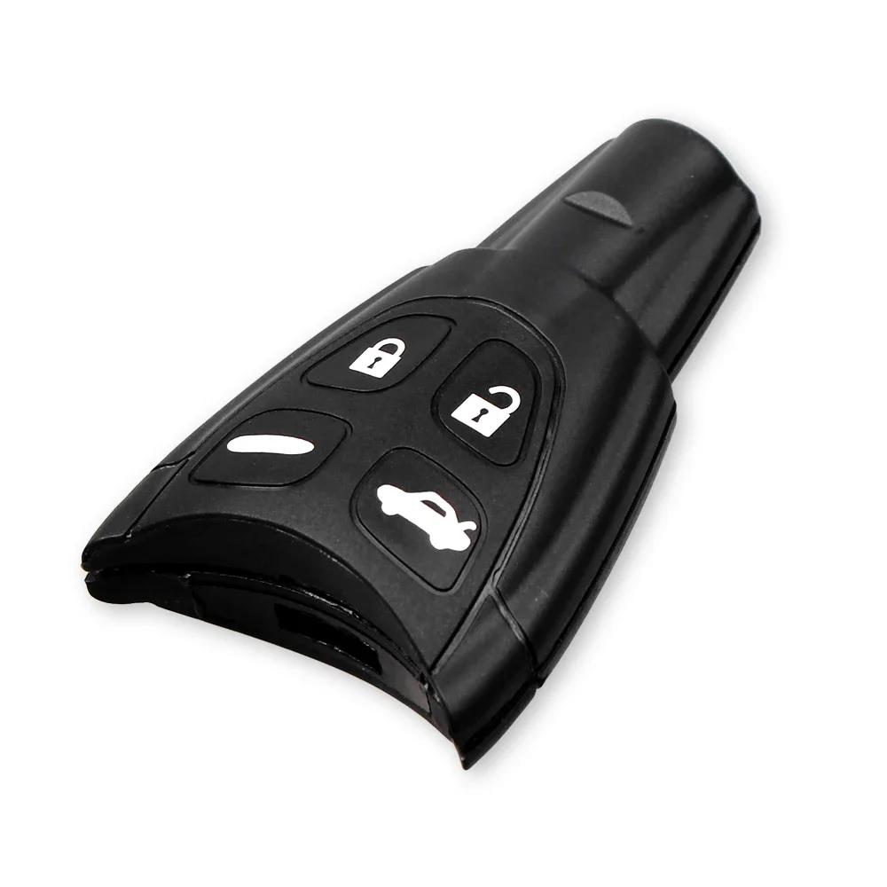 4 Buttons Remote Car Key Shell Uncut Blade Replacement For 2003-2007 Saab 9-3 Sport Sedan Convertible Sport Combi Wagon
