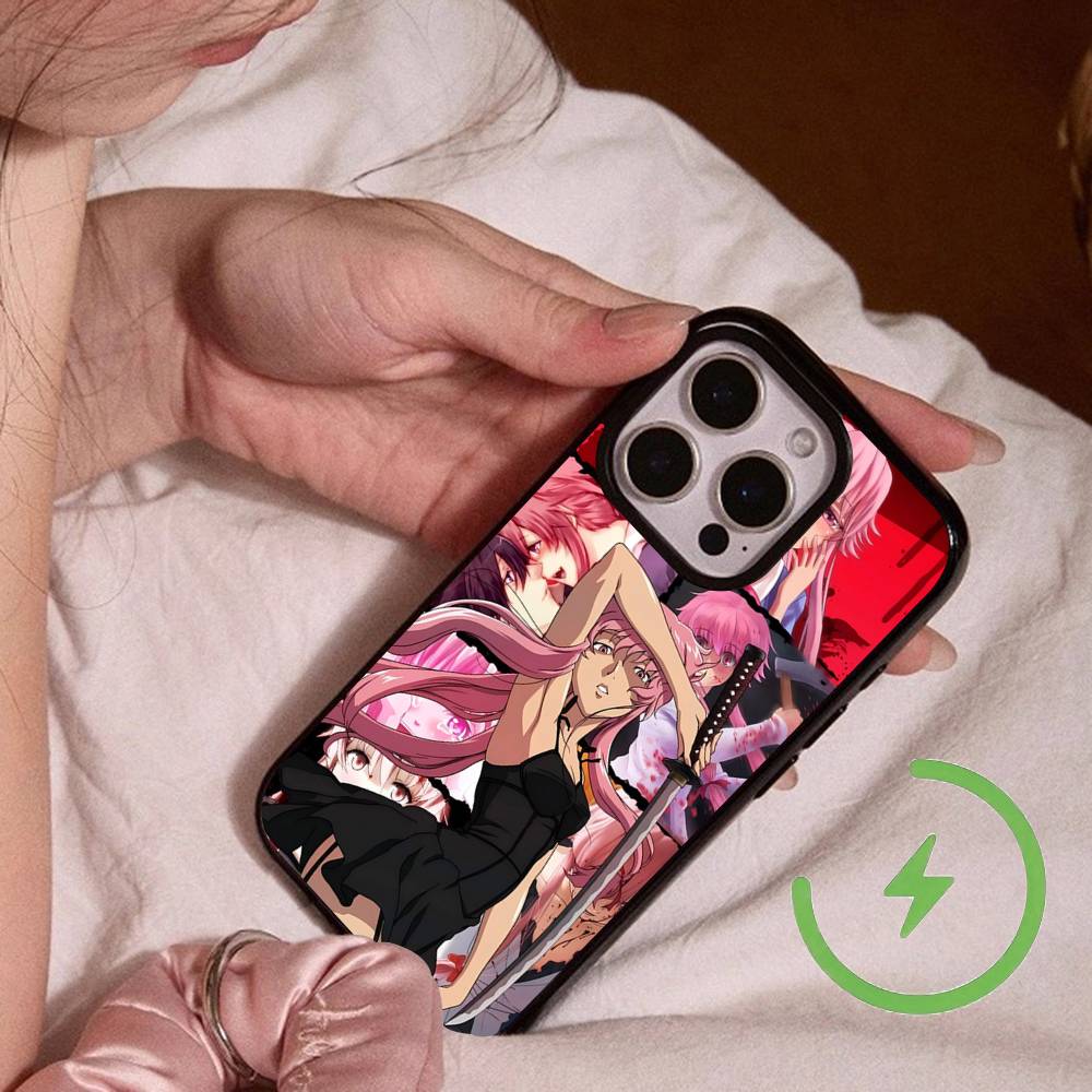 Future Diary Gasai Yuno Magnetic For Magsafe Wireless Charge Phone Case For IPhone 17 Air 16 15 Plus 14 13 12 11 Pro Max