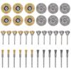 36 Pieces/set Steel Cup Brush Abrasive Polishing Set Mini Cleaning Wire Brushes for Dremel Rotary Tools Buffing Cleaning