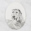 Irish Wolfhound - commemorative plaque with a photo of a dog, tombstone with a print, personalized oval plaque from the Art-Dog brand